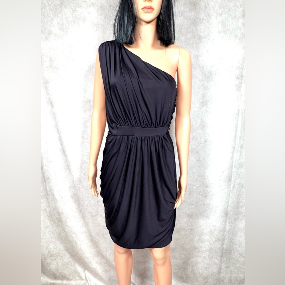 NWT - Sophisticated Black One-Shoulder Sheath Dress
